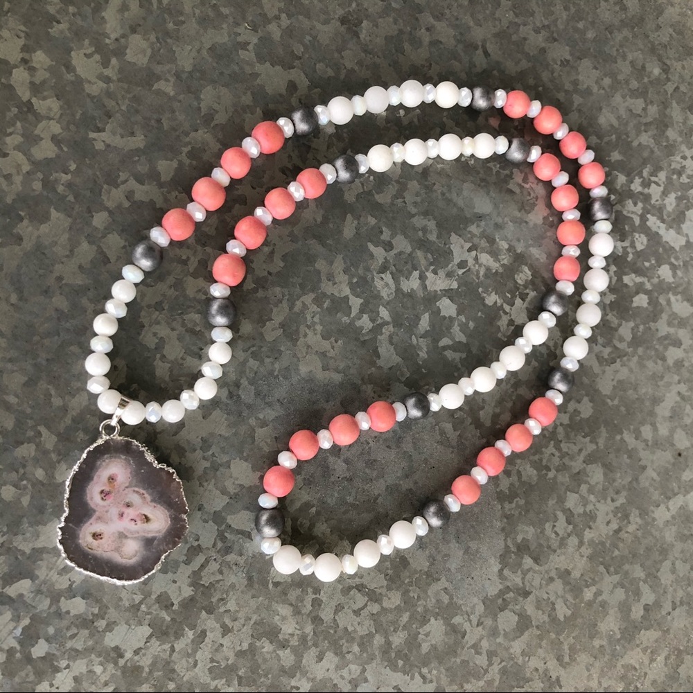 Summer Sun Agate Necklace